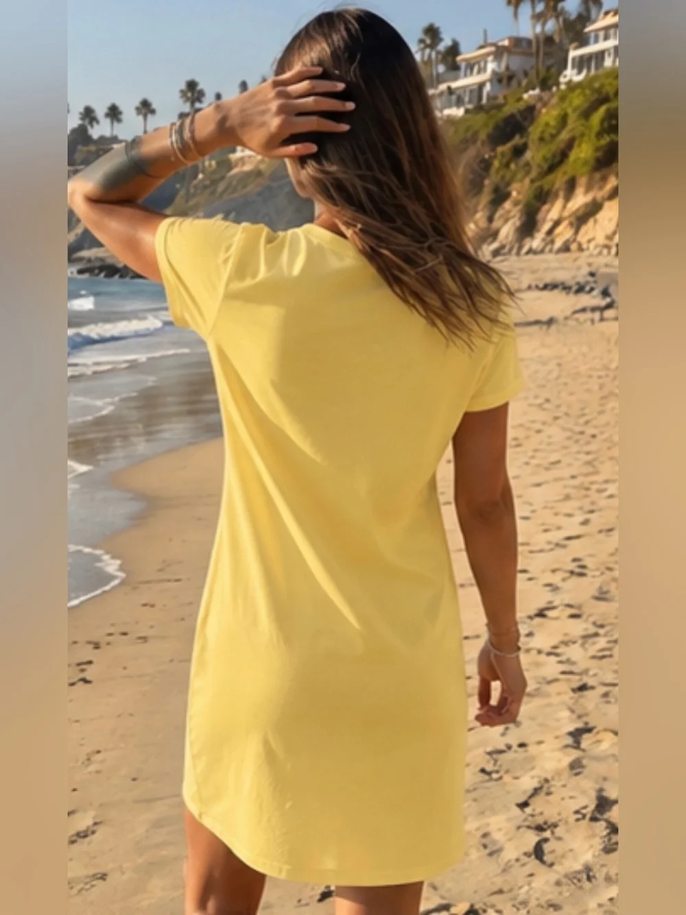 Rumpus Women’s Yellow V neck Dress, mid length, nwt
